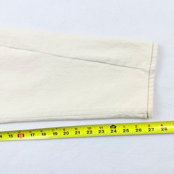 A.n.a Women's High-Rise Stretch Cream Curve Tapered Barrel Denim Jeans Size 8 NW - Picture 9 of 12